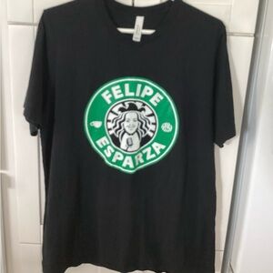 Felipe Esparza Parody Tee – XL Comedy Tour Shirt, Starbucks Logo Spoof